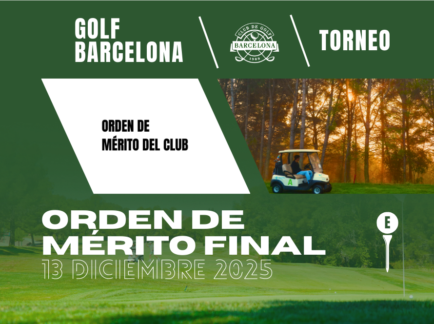 Orden de mérito golf barcelona